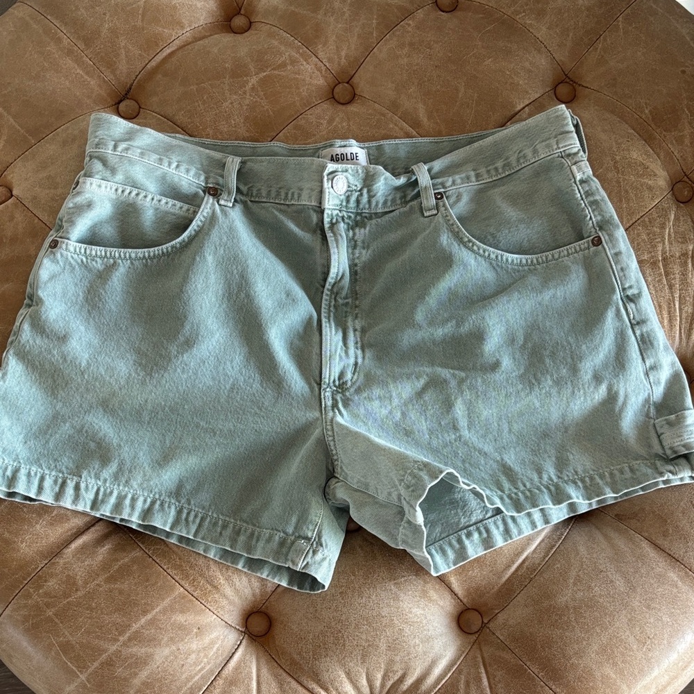 Agolde Magda Short Green Size 33